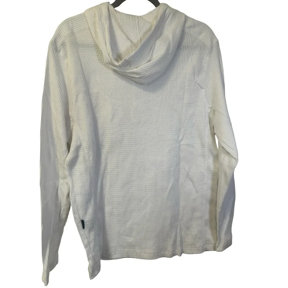 Kenneth Cole New York Mens White Waffle Knit Henley Hoodie KH9KTWHT New Large - Picture 5 of 5